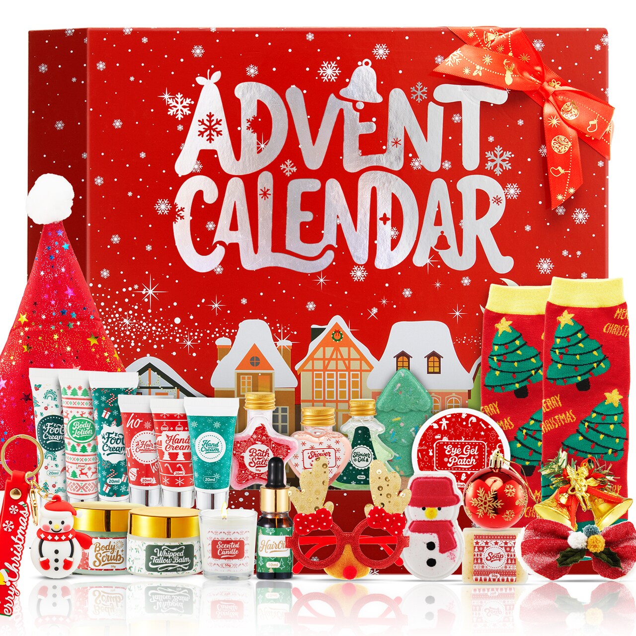 CADDISE Advent Calendar 2026-24 Days of Christmas Countdown Calendar, Skincare Gift Set, Self Care Beauty Gifts, Christmas Spa Gift Box for Teen Girls and Women